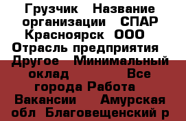 Грузчик › Название организации ­ СПАР-Красноярск, ООО › Отрасль предприятия ­ Другое › Минимальный оклад ­ 16 000 - Все города Работа » Вакансии   . Амурская обл.,Благовещенский р-н